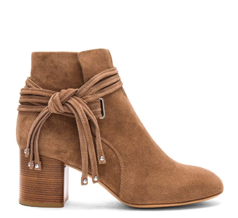 Rag & Bone Dalia II Brown Camel Suede Ankle Boots Bootie Women's size 36.5 / 6